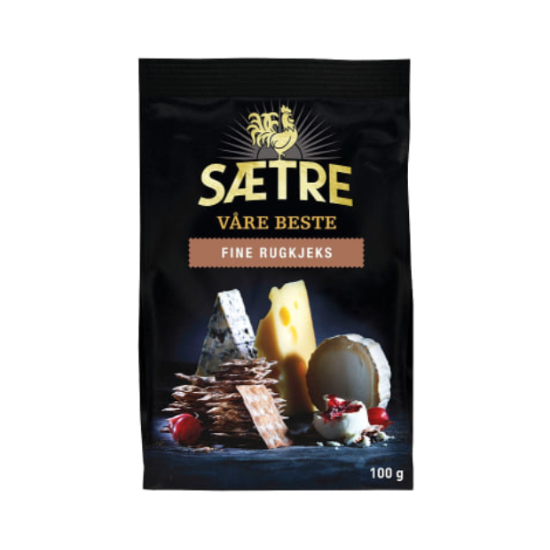 Rye Crispbread Fine - Rugkjeks Fin 100g Sætres Beste